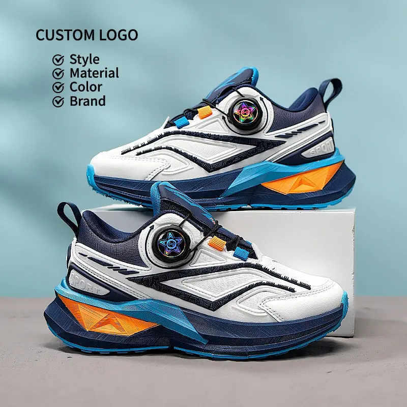 603003 New Arrival Boys' Athletic Running Shoes Waterproof Leather Upper Youth Lightweight Kids' Sport Shoes for Spring/Fall