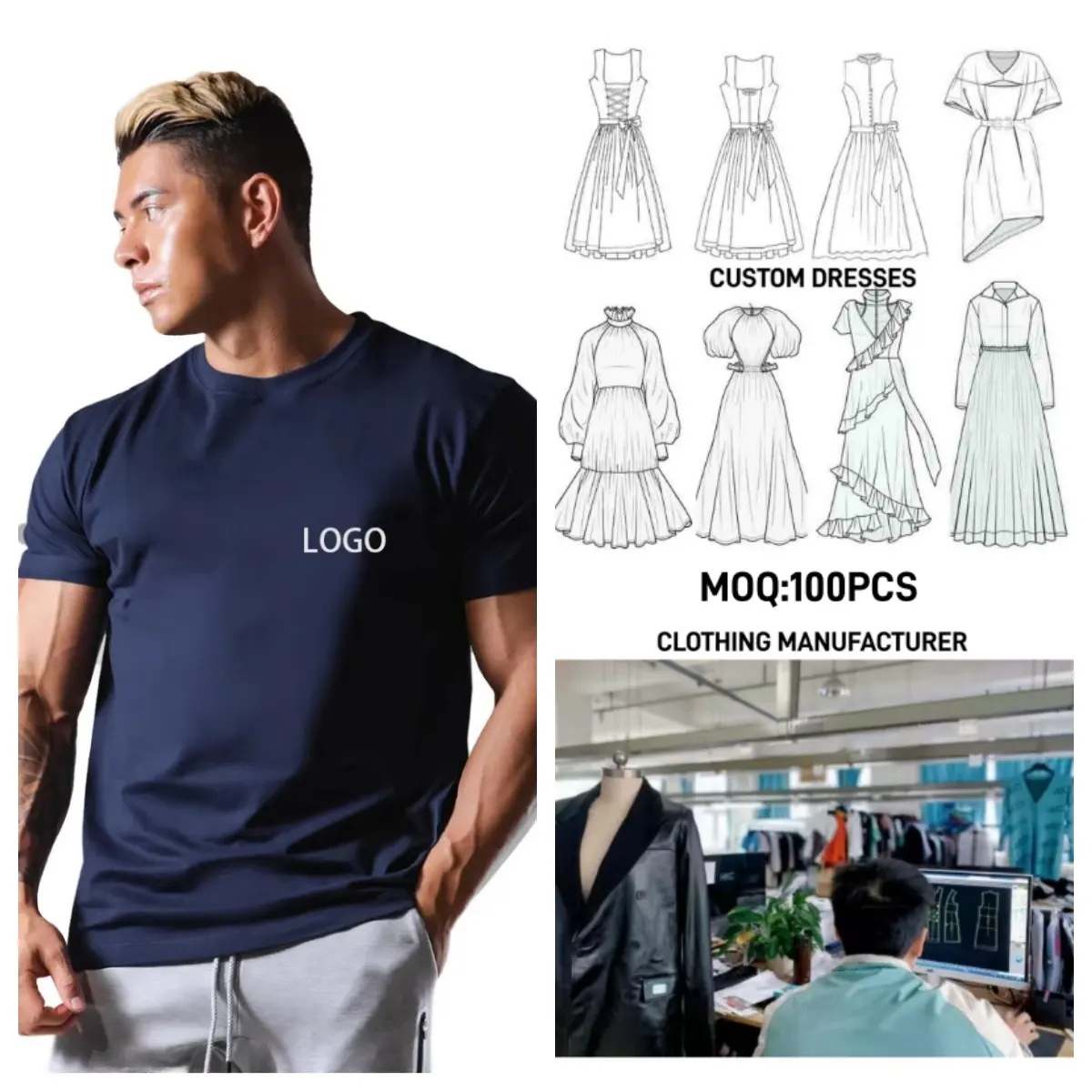 OEM/OEM High Quality Breathable 200gsm Worsted Solid Casual Sport T-shirt Short Sleeve Blank Design