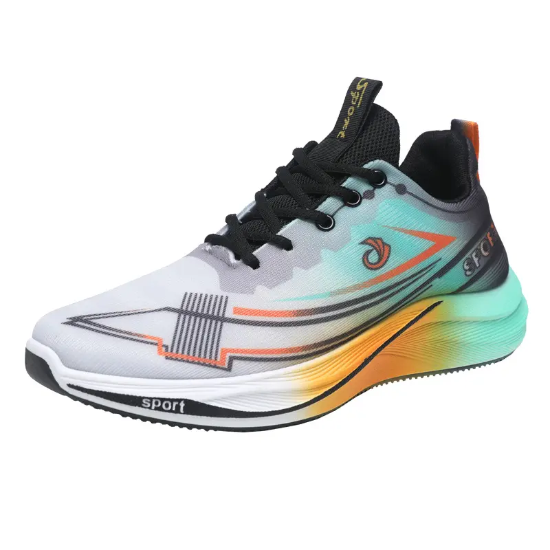 Men's Casual Sports Breathable Running Shoes for Summer New Autumn Design with Colorful Mesh for Students and Foreign Trade