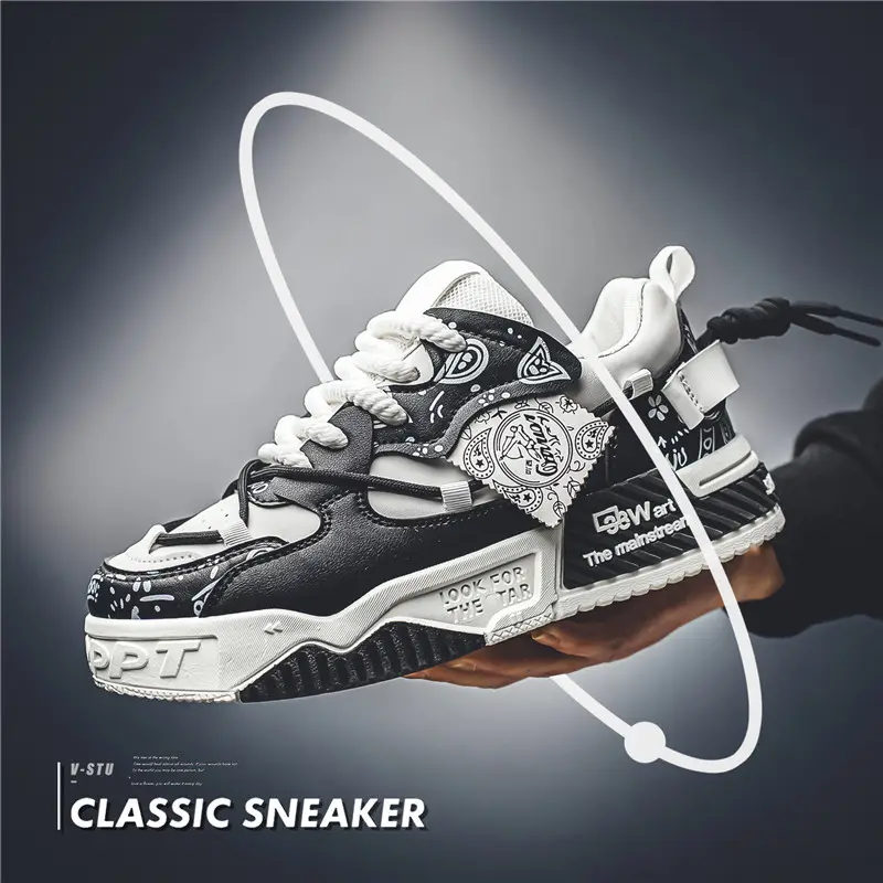 2025 New Shoes Large Size China Factory Comfortable Lace-up Type Men White Shoes Casual Tennis Sneakers in Bulk