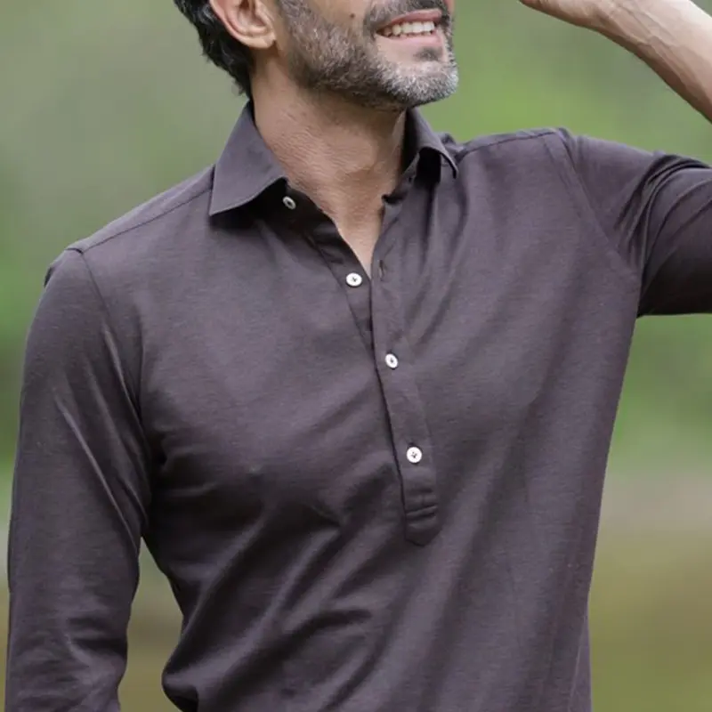 Fashion Mens Shirts Custom Silk Slim Men, Dress Shirts Casual Clothes Long Sleeve Shirts for Man/