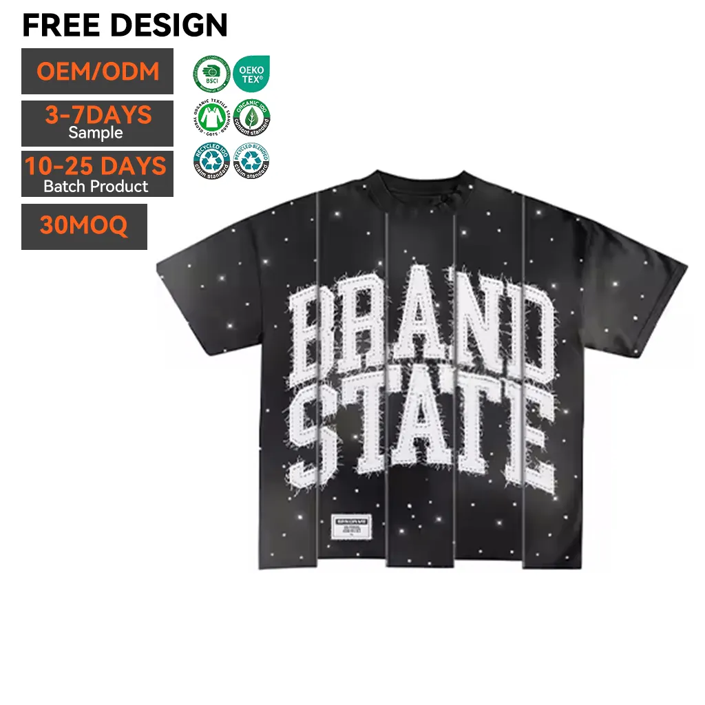 High Quality Knitted Summer Short Sleeve T-Shirt 100% Cotton Distressed Sun Faded Tees Normcore Minimalist Oversized Men T Shirt