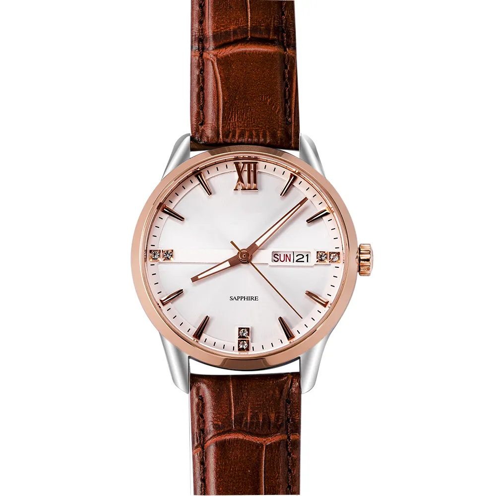 Stainless Steel Mechanical Watch Waterproof Leather Strap Automatic Watches With Date Display Luxury Business Watch for Men