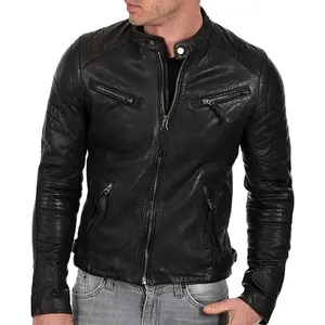 New Fashion Casual Clothing Men Solid Red PU Leather Jacket Biker Sports Outdoor Jackets With Metal Silver Zipper and Buttons