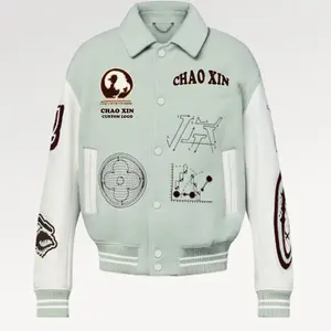 OEM Custom Winter Fashion Buttons Jacket Custom Streetwear Clothing Varsity Jackets for Men
