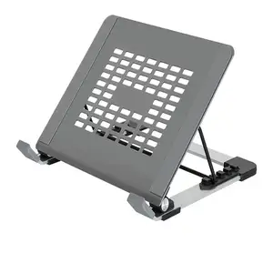 Universal 17 Inch Aluminum Alloy Laptop Cooling Stand Foldable and Adjustable Riser Computer Accessories-Metal Material