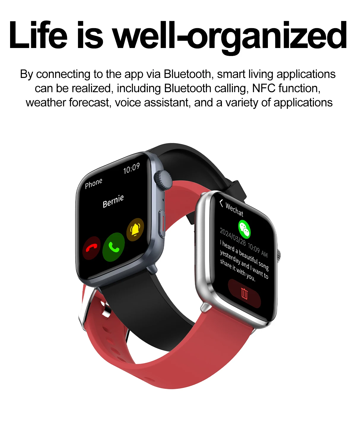 Health Smart Watch IP68 Waterproof Blood Oxygen Heart Rate Blood Pressure Monitoring IPS Display