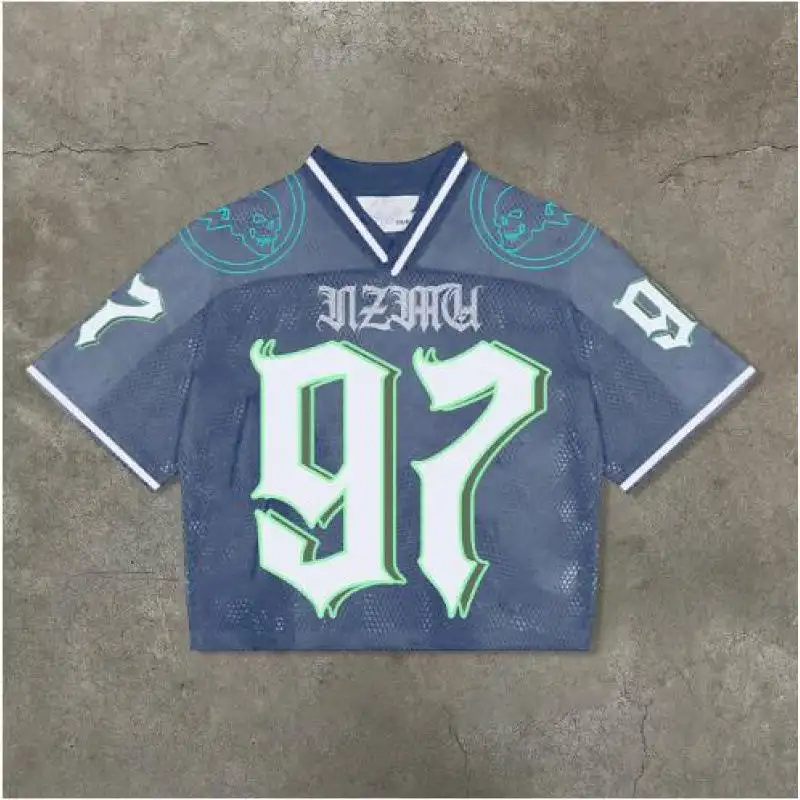 Men's 100% Polyester 300 Grams Oversized Loose Fit T-Shirt Embroidered Sublimation Transfer Print Vintage Streetwear Cut Graphic