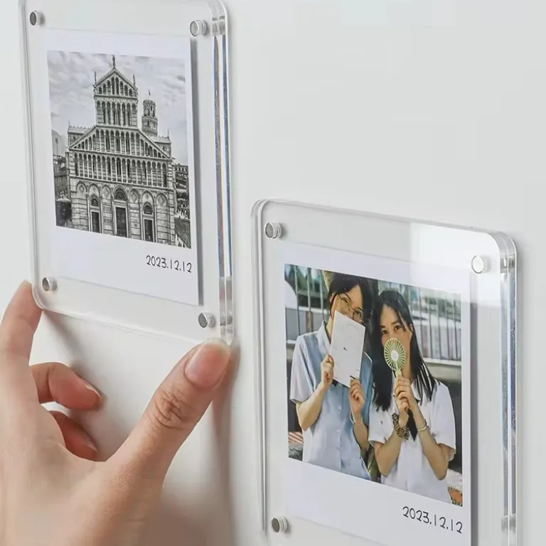 Magnetic Photo Frames Blank Acrylic Fridge Magnet Acrylic Photograph Picture Plexiglass Frames Transparent Frame