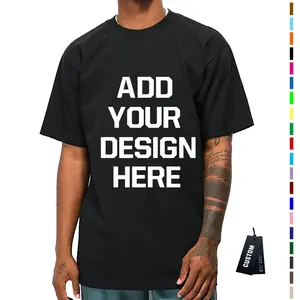 Custom Printed logo 100% Premium Cotton Tshirt Men's Customized Personalize Brand Tshirt Manufacturer Own Design T-shirt for Men