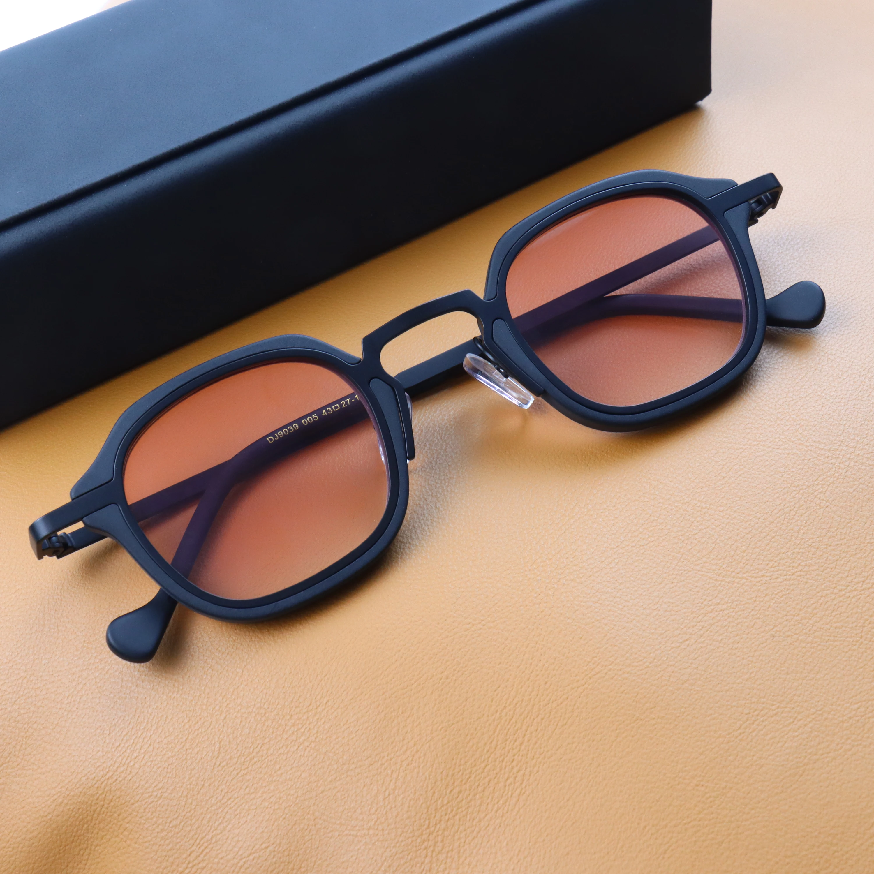 Luxury Men Women Metal Sunglasses Nylon Lenses Rectangle Eyeglasses Frames for Men Acetate Sunglass Custom logo Sunglasses Men