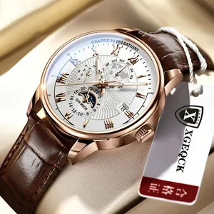 Suxuan Jewelry New Fashion Men Watch Leather Quartz Men's Wristwatch Waterproof Luminous Sports Date Luxury Watches Man