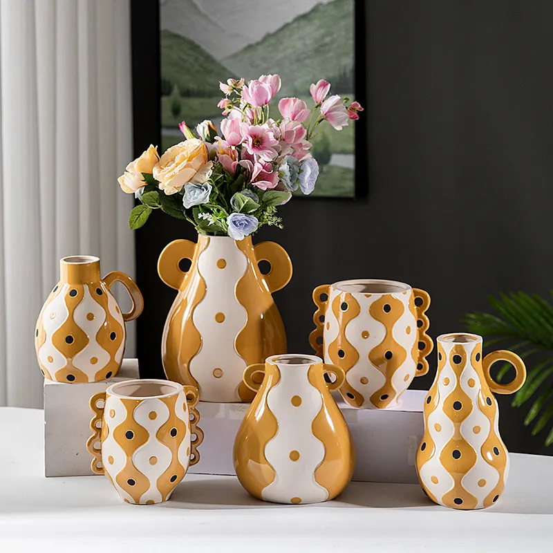 Hot Selling Vase Decoration Luxury Vase Tabletop Ceramic Flower Vase for Home Ceramic Decoration