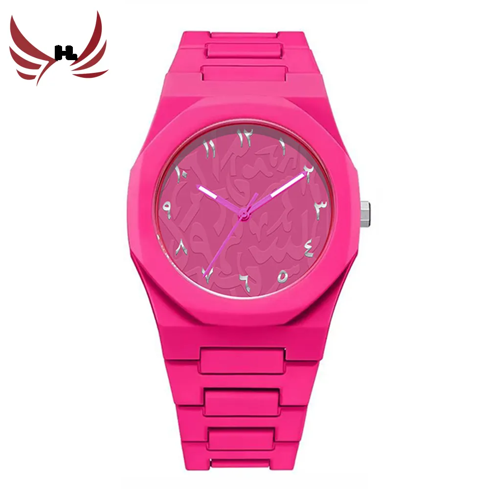 Women's and Men's Fashion Watch with Plastic Quartz Movement Waterproof Sports Wristwatch