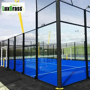 New Arrival Outdoor Paddle Tennis Sport Court Explosion-Proof Glass 10*20m Panoramic Padel Court Factory