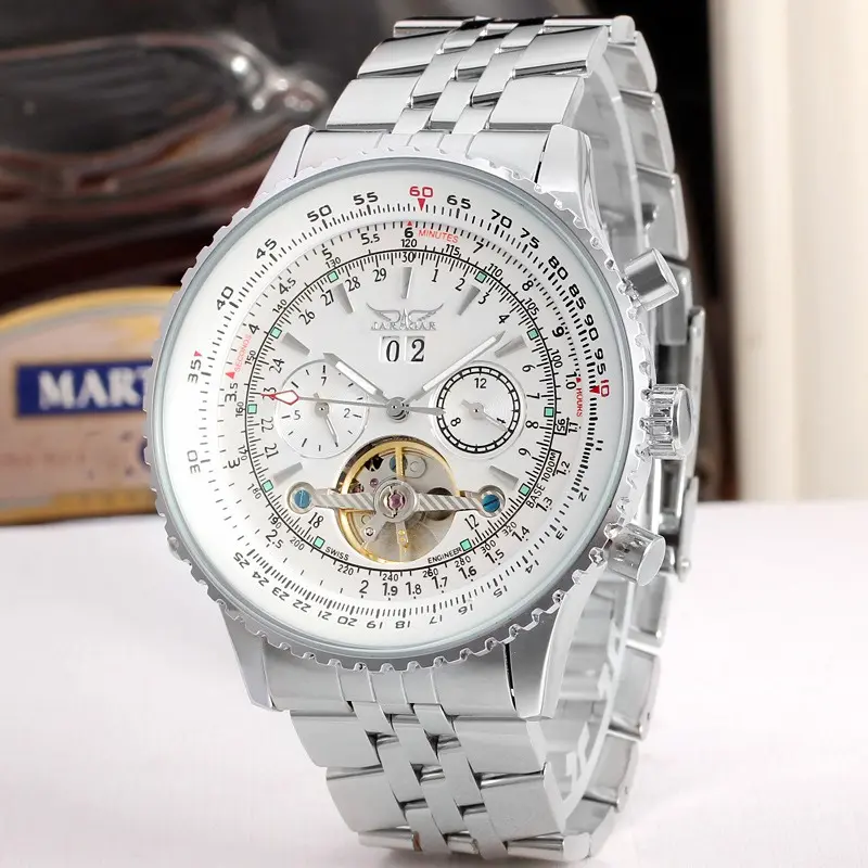 Leisure Sports Watch Business Designer Wristwatch 50mm Dial Mens Stainless Steel Strap Automatic Mechanical Watches