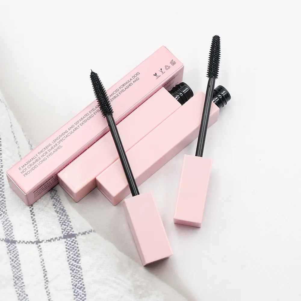 Custom Logo Waterproof Vegan Mascara Private Label Quick Dry Liquid Mascara Lengthening Volumizing Natural Mascara