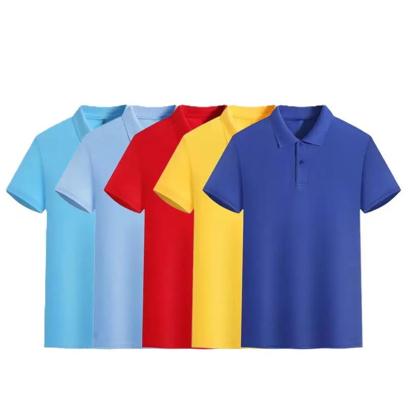 China Bangladesh Factory Price OEM Customized Logo Embroidery 180g Mens Turn Down Collar Advertising Workwear Polo T Shirt