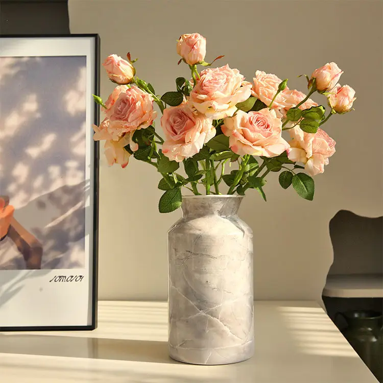 Modern Nordic White Vases Home Decoration Home Decor Ornament Metal Flower Vases for Home