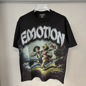 Fashion Designer High-quality MIXED EMOTION With Diamonds T-shirt Retro Street Fashion Clothing Men's Clothing