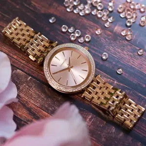 Stylish Fashion Charm Coin Ladies Watch Crystal Pointer Dial Quartz Stainless Steel Waterproof Luxury Jewelry Gift