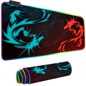 2023 Gaming Mouse Pads LED XL Waterproof Extended RGB Lighted Mouse Mat Computer Accessories Keyboard LED Desk Pad