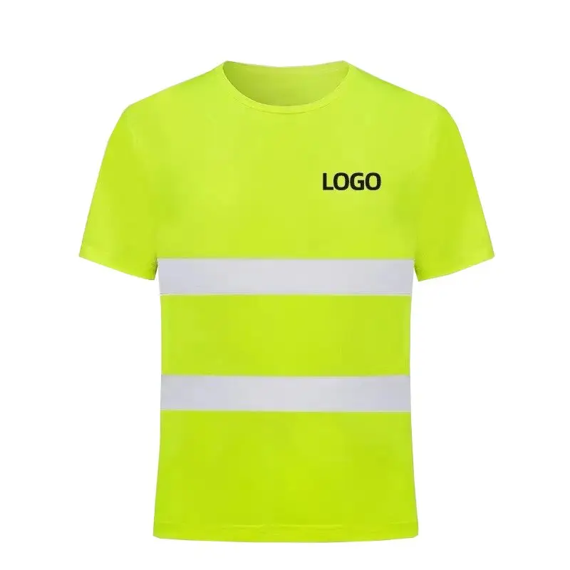 New Arrival Best Design Wholesale Customized Logo Printing Wholesale Light Weight Men Safety T Shirt