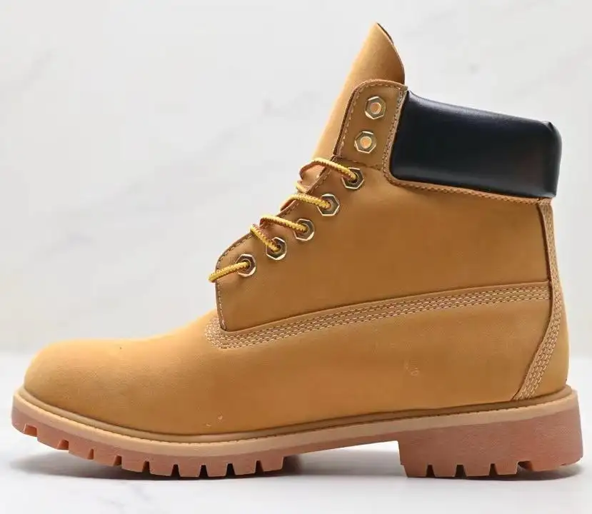 Classic TBLAND Outdoor Hiking Boots Big Yellow with Waterproof Rubber Insole Autumn Season Lighted Features Timbs