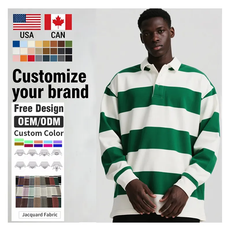 Wholesale Men's Rugby T-shirt Cotton American Football Jersey All Team Custom Rugby Polo Shirts Long Sleeve for Men