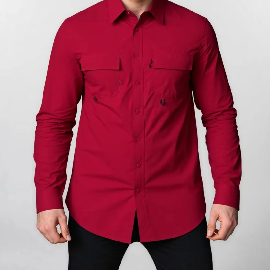 OEM Customized Hawaiian Beach Men's Shirt Solid Color Stand Casual Summer Swimwear Breathable Plain Dyed