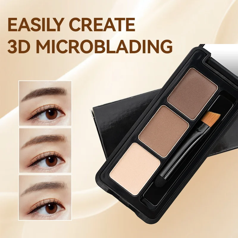 Custom Vegan Eyebrow Colors Powder Waterproof Makeup Eyebrow Powder Kit Private Label Eyebrow Powder Palette