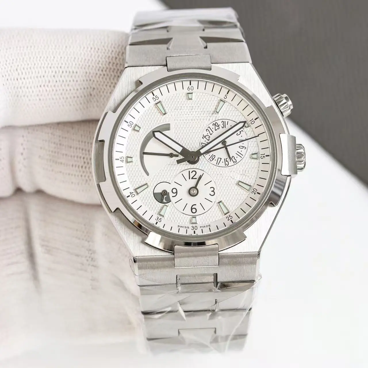 Top Distinguished High Quality Stainless Steel Sport Luxury Automatic Mechanical Watch Luminous Dial Multi-Function Water