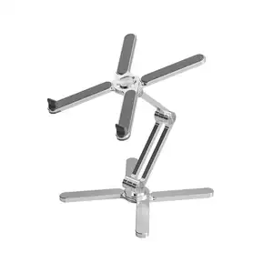 X60 Aluminum Laptop Stand Adjustable Height and Extendable Portable Metal Computer Desk Accessory
