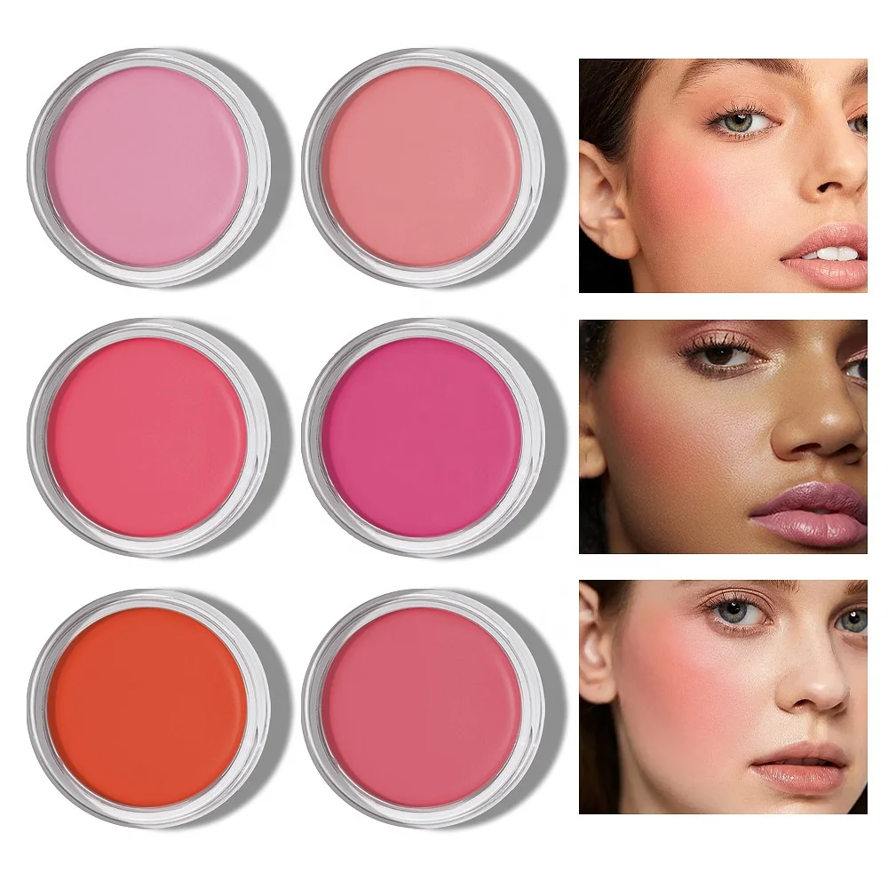 Private Label Cosmetic Makeup Blush Cream Waterproof Pigment Cruelty -Free Blush Multi-use for Lip Cheek