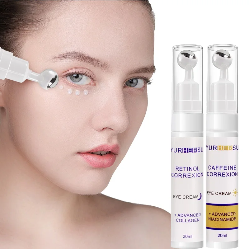YURHERSU Eye Cream Stick Set Organic Dark Under Eye Stick Eye Bags Removal Brightening Lift Firming Cream Stick Set