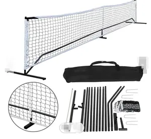 Pickleball Nets Portable Outdoor, 22 FT Pickle Ball Game Net System with Carrying Bag for Driveway Backyards