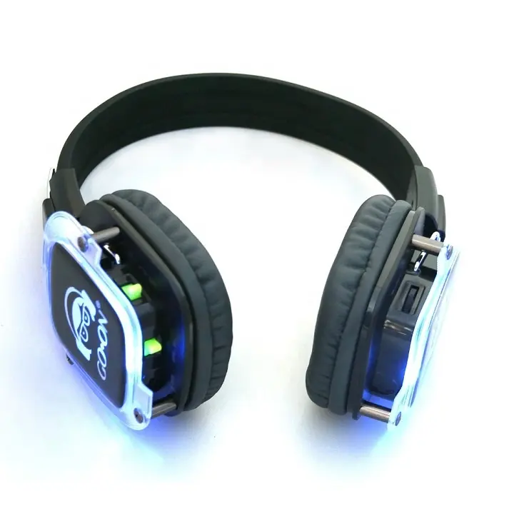 3 Channel Silent Disco Headphone for Silent Party with LED Lights