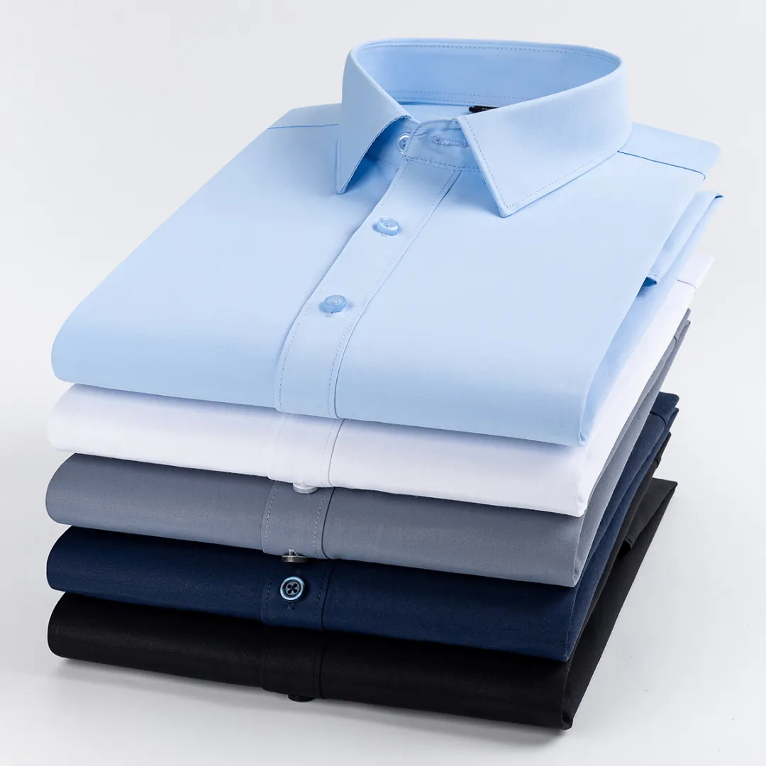 Men's Vintage Style White Business Shirt Slim-Fit No-Iron Work Clothes Real Estate Banking Industries Size XL-for Summer Work