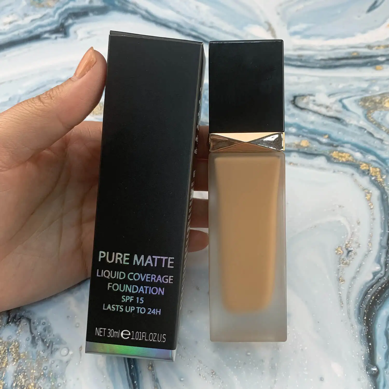 High Quality Facial Makeup Powder Cream Beauty Cosmetics Long Lasting Waterproof and Full Coverage Foundation Liquid Foundation