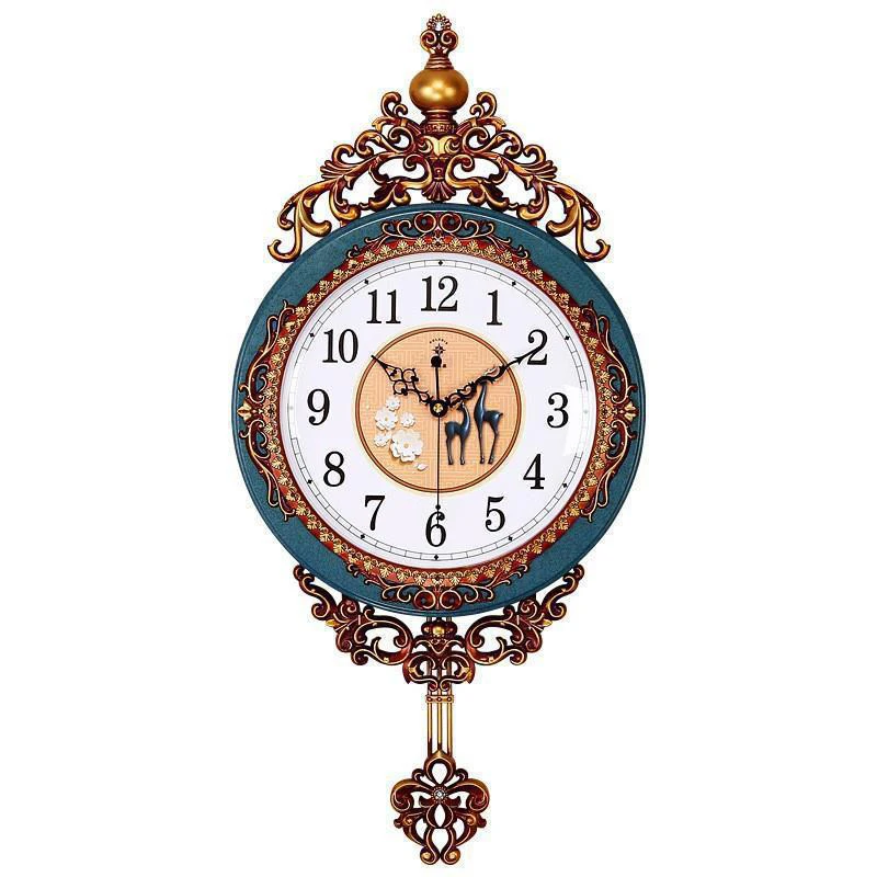 Modern Luxury Silent Wall Hanging Clock Factory Customizable Large Golden Decorative Metal Watch for Home Living Room