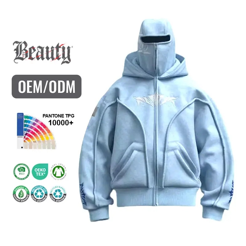 Knitted 600gsm Embroidered Manufacturer Contract Stitch Y2k Bulk Jacket Tapestry Zipper Wholesalers Acid Wash Hoodie