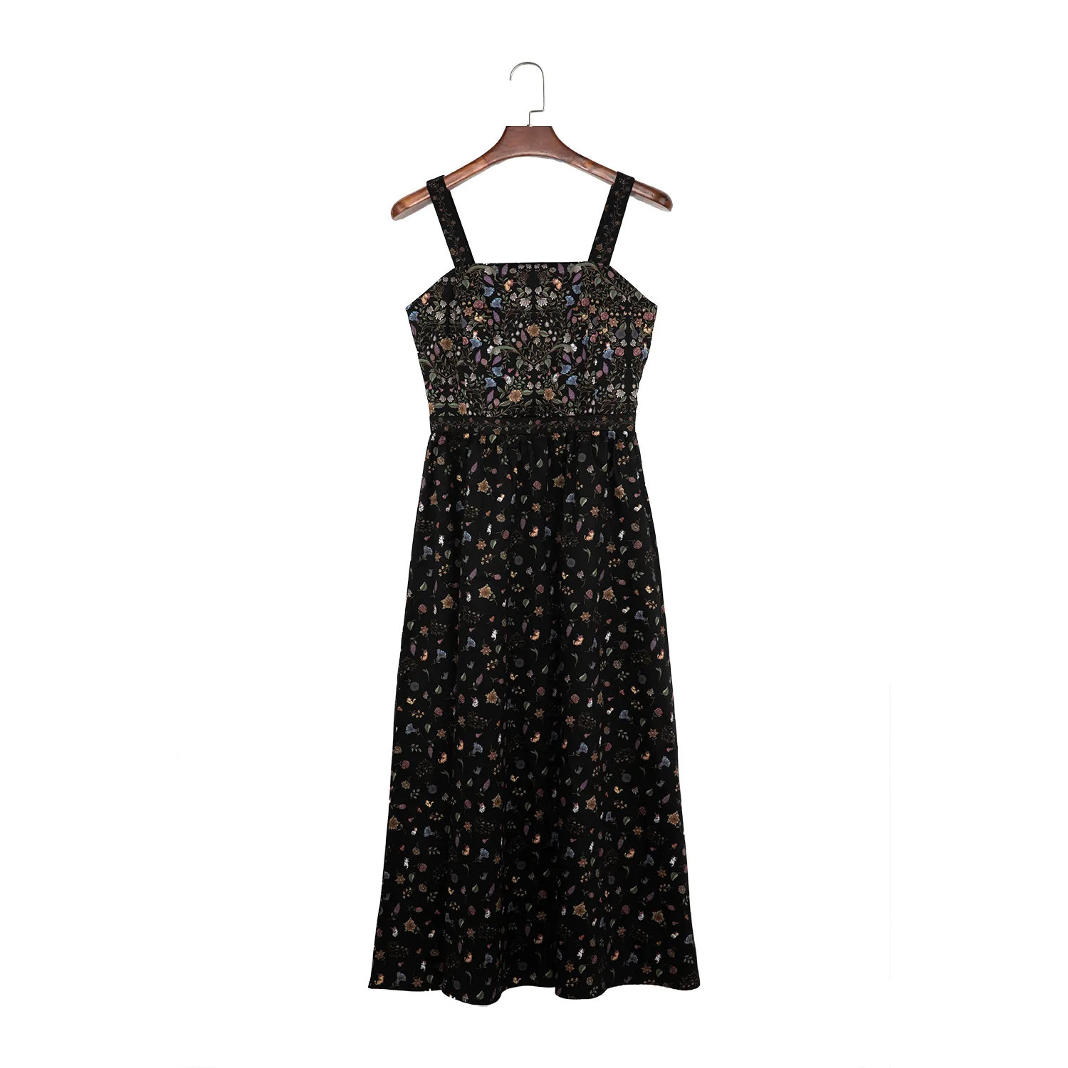 New Floral Evening Gown Halter Collar Party Dress with Natural Waistline Candy Color Mermaid Silhouette 100% Cotton for Summer