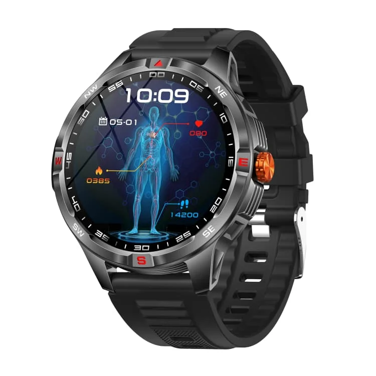 CR128 Outdoor 1000mah Big Battery Smartwatch Men 1.46'' Hd Screen Compass Ip68 Waterproof Health Tracking Sports Smart Watch