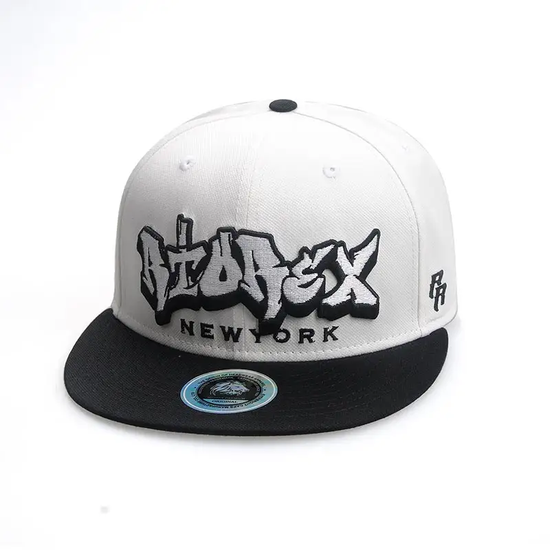 New Fitted Custom Men Women Sport Black and White Baseball Caps