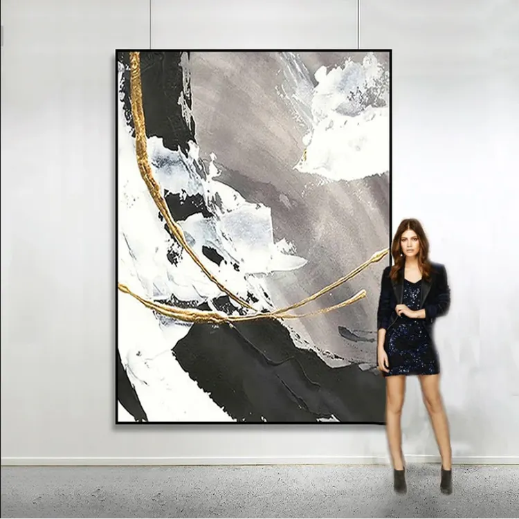Custom Hotel Projects Artwork Abstract Oil Painting on Canvas Modern Oil Painting Hand Painted Large Wall Art for Home Decor