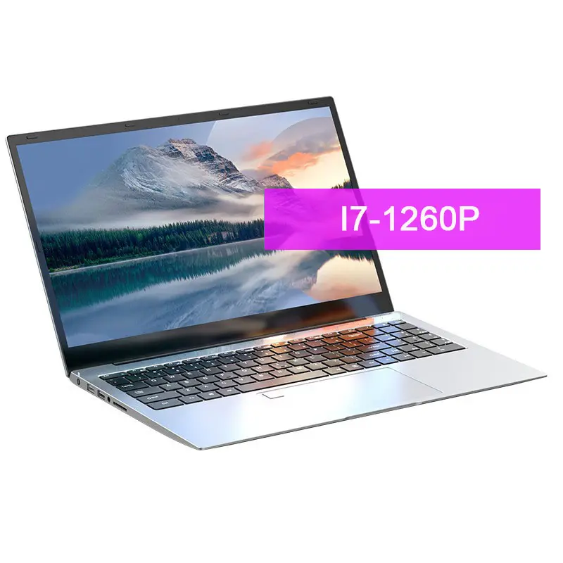 High Configuration 15.6inch I7 1260P 12th Gen 12 Cores 16 Threads Windows 11 Pro Laptop Dual-band WIFI Aluminum Business Laptop