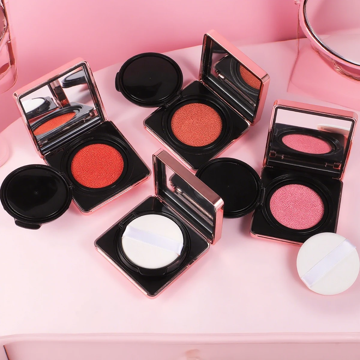 Private Label 6 Colors Natural High Pigment Liquid Blush Lightweight Moisturizing Blusher Face Makeup Cosmetics Blush Cushion