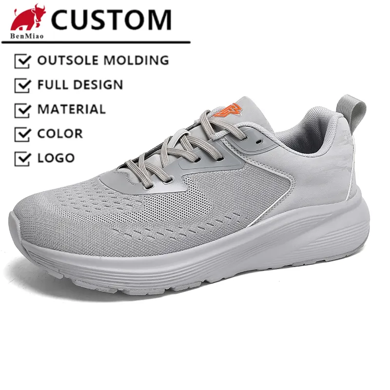 Men's Low Cut Mesh Breathable Running Shoes Minimally Casual and Versatile Anti-Slip Sports Shoes for Summer Spring Autumn