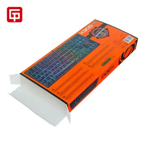 Custom Corrugated Computer Accessories Carton with Handle Matt Lamination Laptop Packaging Box for Keyboard Shipping