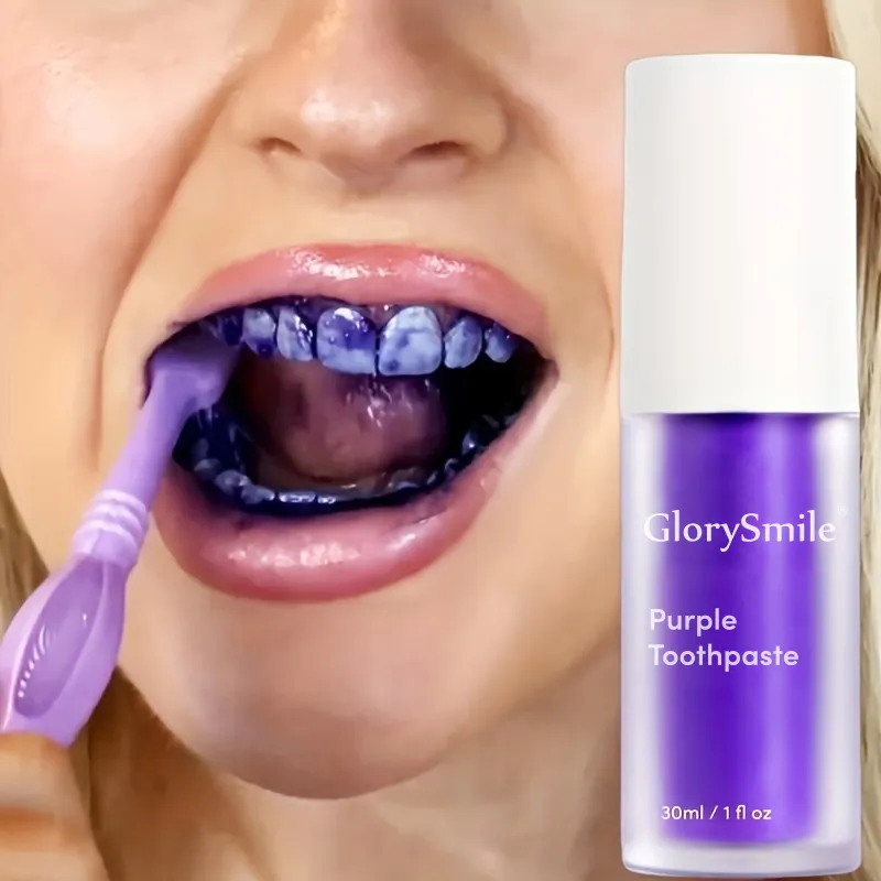Hot Selling Professional Brighten Teeth Purple Toothpaste Teeth Whitening
